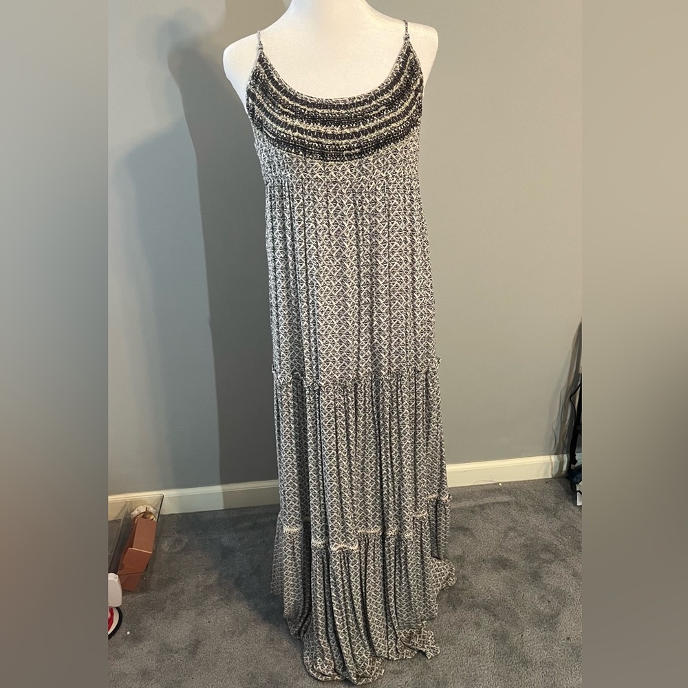 american eagle maxi flowy dress, spaghetti straps
